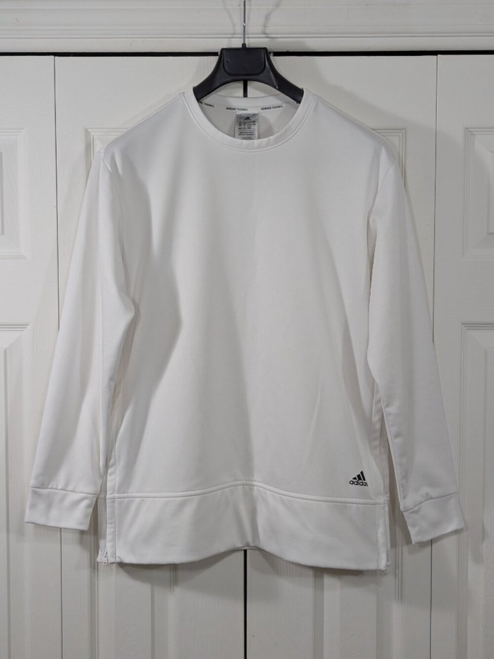 Adidas Aeroready Training White Crewneck Sweatshirt